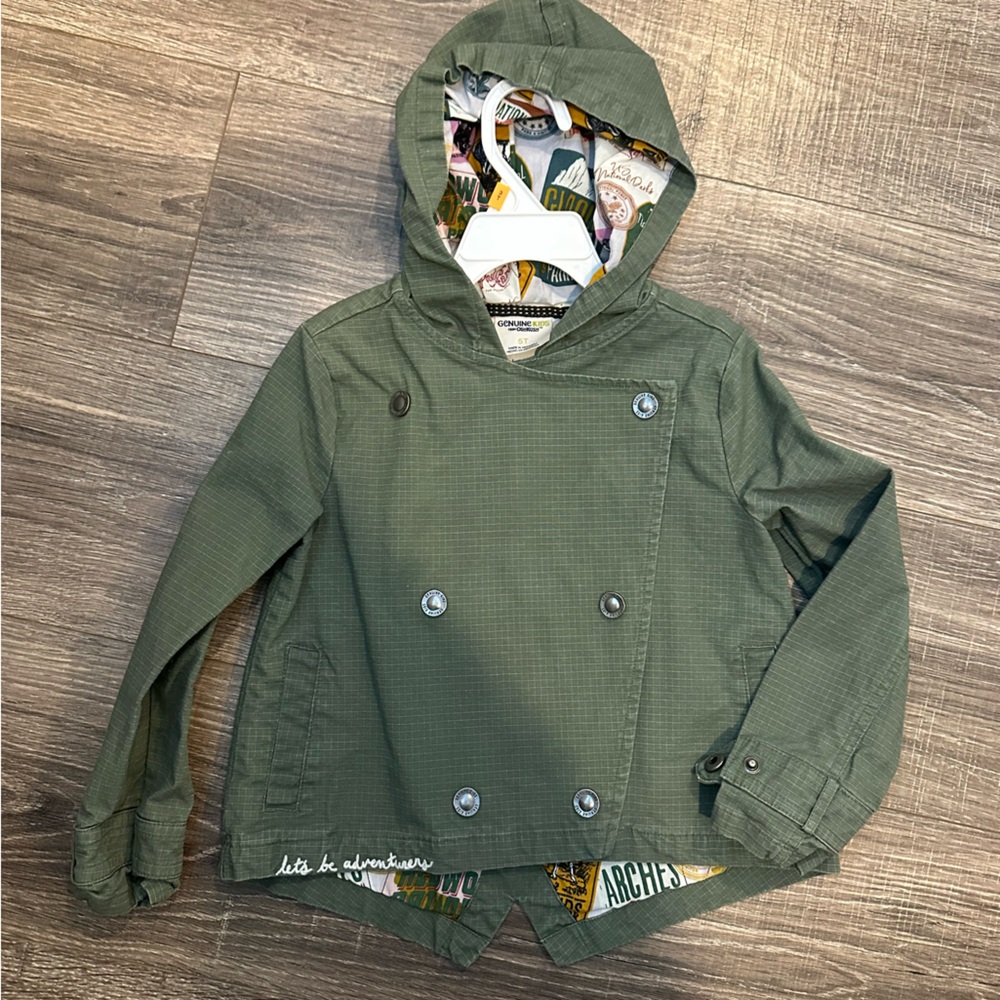 OshKosh B’Gosh Kids 5T Green Hooded National Parks Jacket